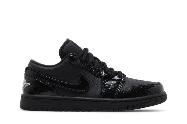 

Кроссовки Wmns Air Jordan 1 Low SE, цвет Black Croc