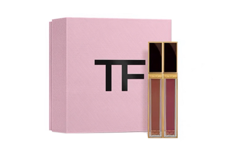 TOM FORD Набор жидких помад TF Black Gold Mirror Finish, легко растушевываются, увлажняющие, 5,5 мл + 5,5 мл — фото 2