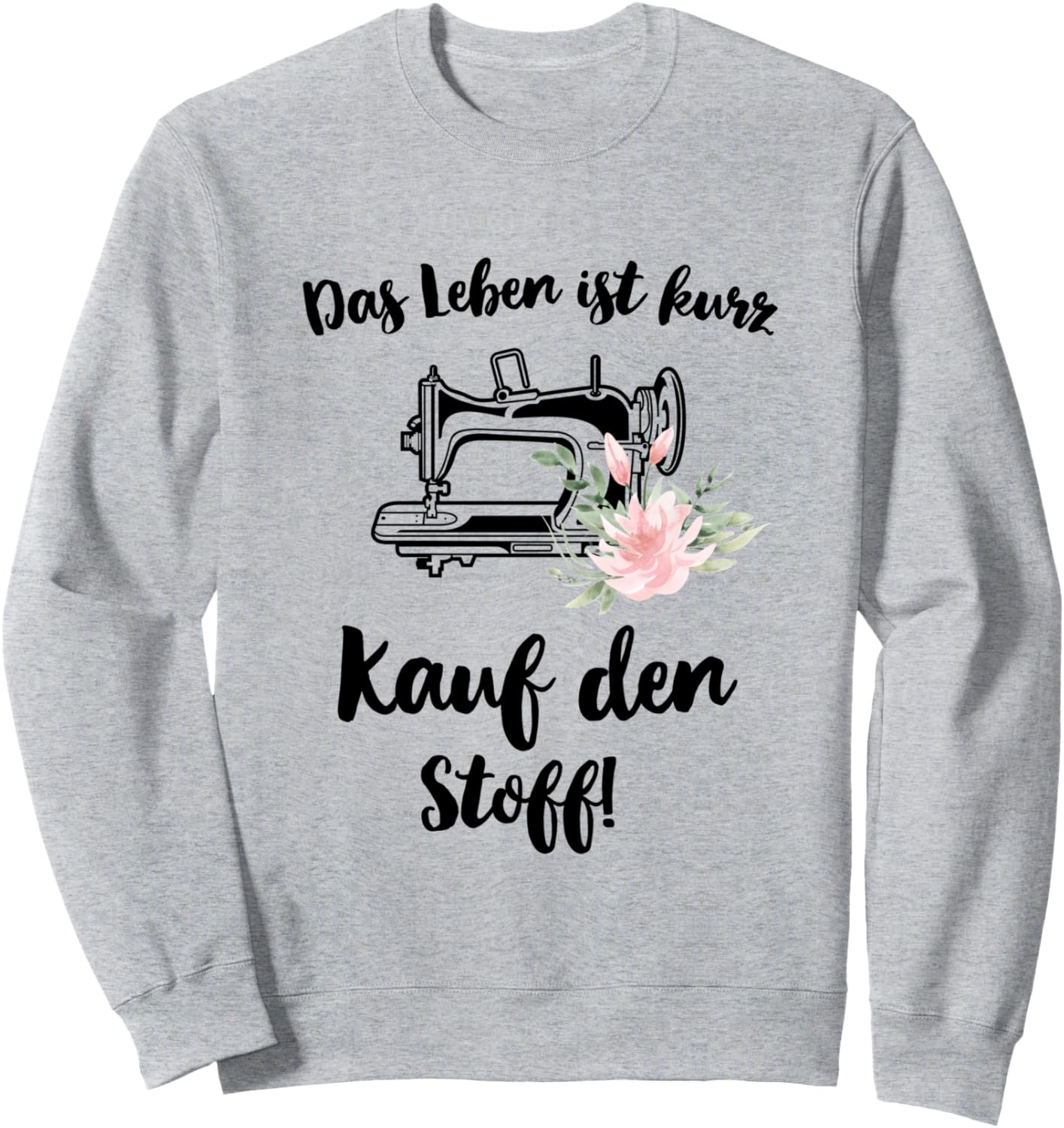 

Толстовка The Raven Ist Kurzkauf d. Stoff Funny Taylor (German), серая (серый меланж), размер S Nahen & Quilten Schneiderin Spruche Geschenke