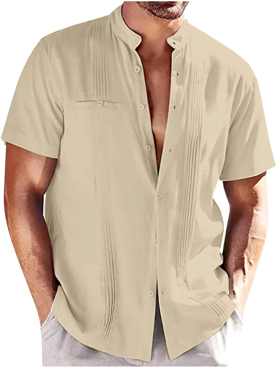 

Мужская повседневная рубашка Muscularfit с коротким рукавом, кубинский стиль