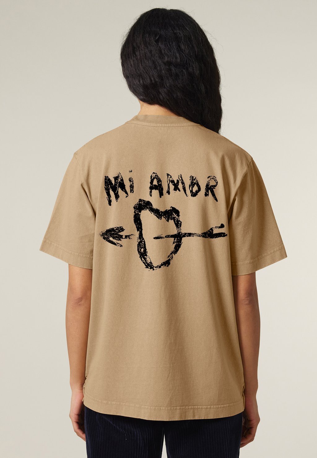 

Футболка с принтом MI AMOR BACK PRINT HEAVYWEIGHT TEE Mira Paris, бежевый