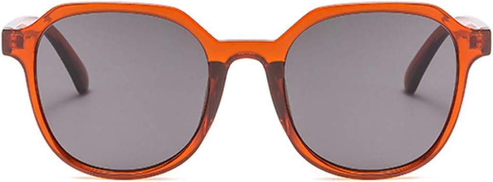 

Солнцезащитные очки Shiratori унисекс в стиле ретро, ​​ярко-черные, серые, для отдыха и путешествий, круглые, неполяризованные, с защитой от УФ-излучения UV400, Orange Grey