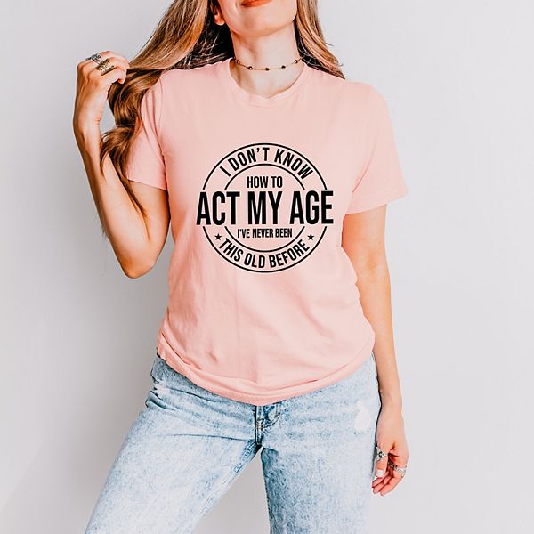 

Футболка с коротким рукавом Act my age Simply Sage Market, Blush