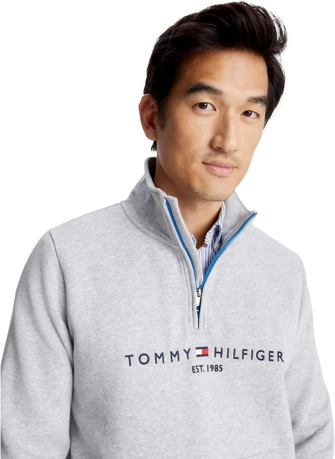 Мужская толстовка Tommy Hilfiger с регулируемой длиной молнии и удлиненным язычком — фото 3