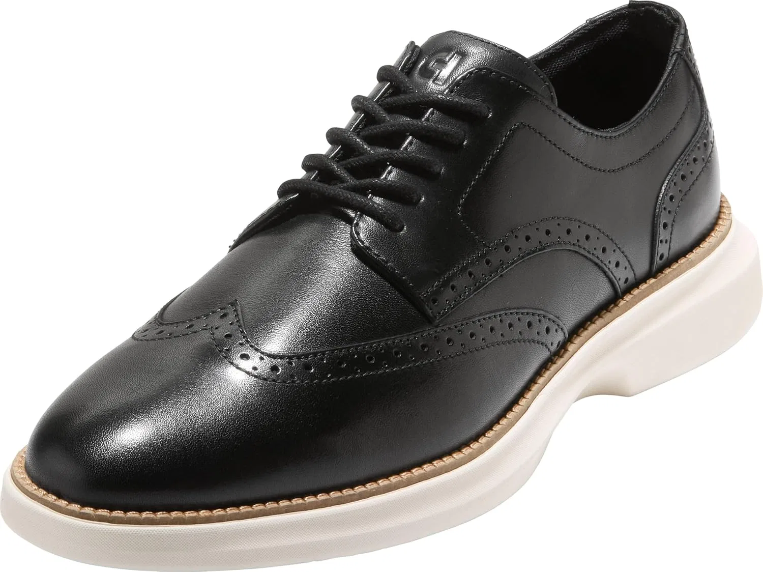 Мужские оксфорды Cole Haan Grand Shadowlite Wingtip Oxford, Black Natural Ivory