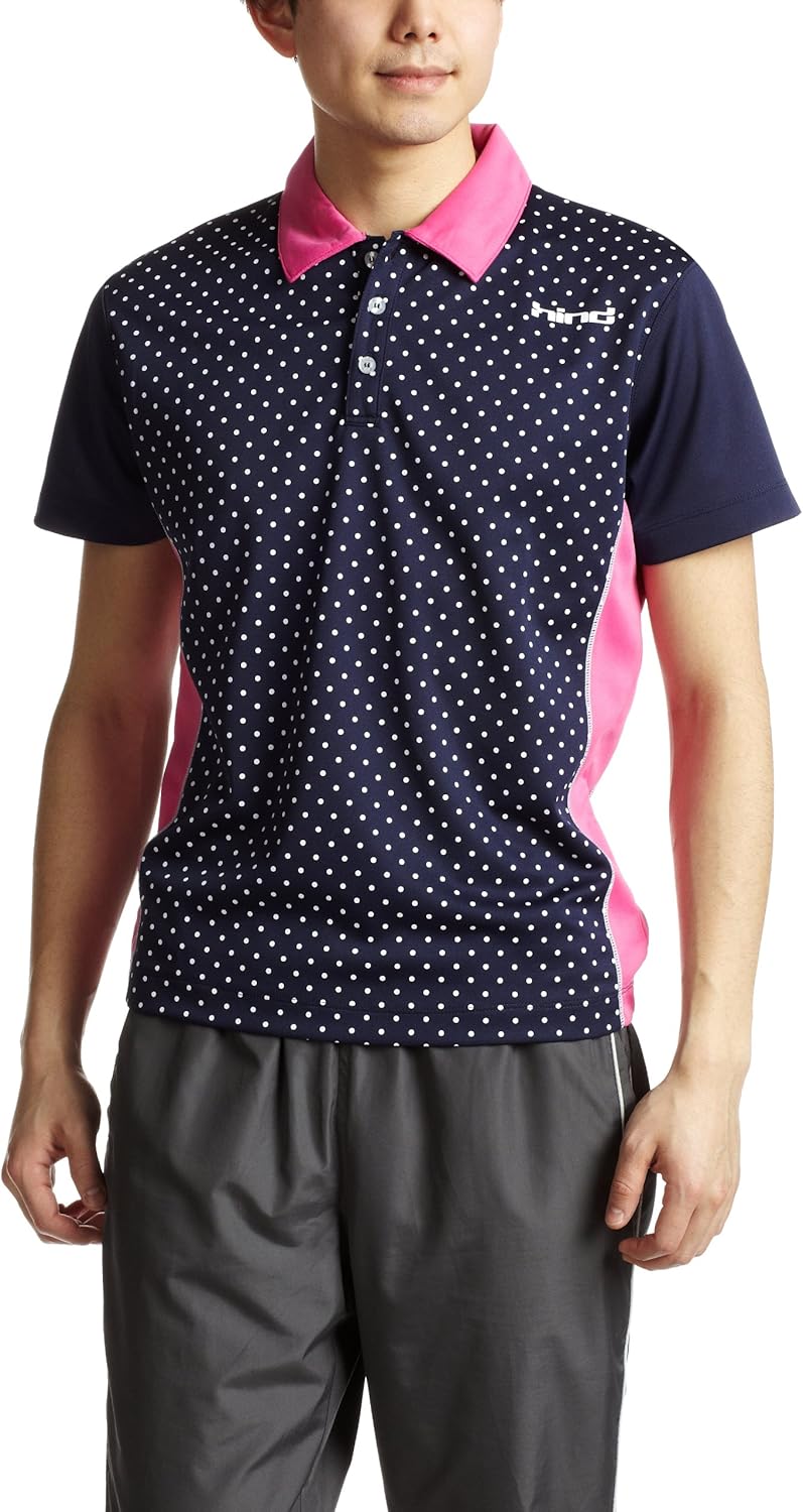 

Рубашка-поло с коротким рукавом в горошек Hind, темно-синий