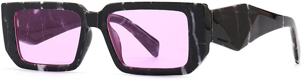 

Модные прямоугольные солнцезащитные очки для женщин в стиле ретро, ​​защита от ультрафиолета UV400, леопардовый принт, для мужчин, фиолетовые и розовые солнцезащитные очки TKKTLLT, Black Pattern Purple