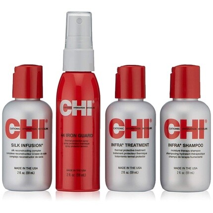 

Chi Travel Set Шампунь, кондиционер, настой шелка, термозащитный спрей