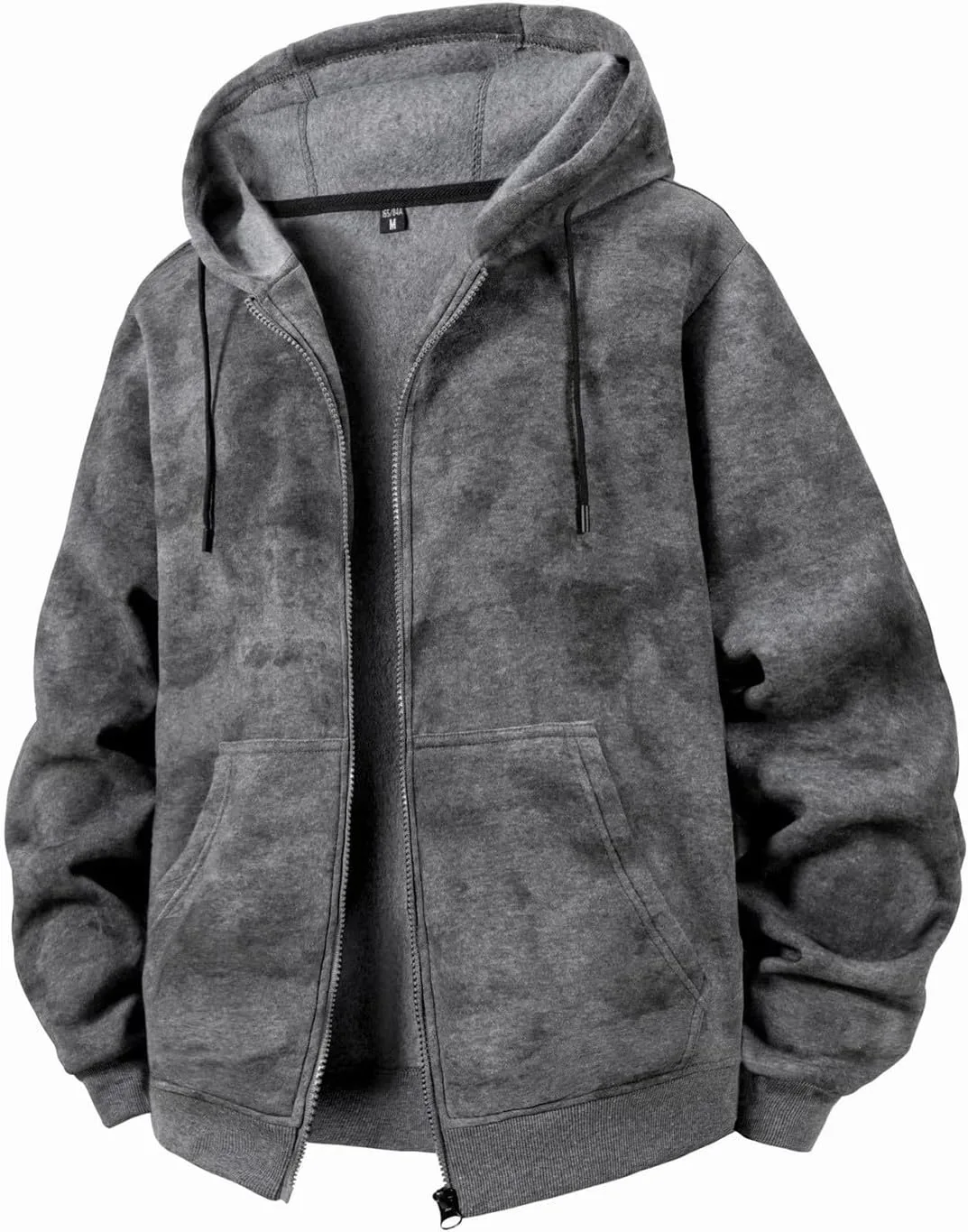 

Мужская худи с полной молнией в стиле тай-дай, оверсайз, на флисе Cambkatl