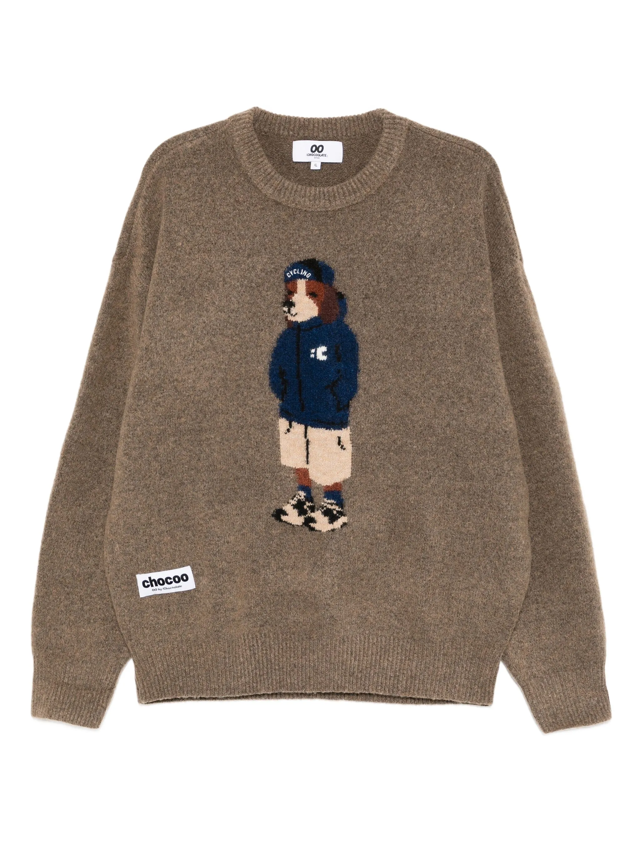 

Джемпер с графичным принтом Chocoolate, коричневый