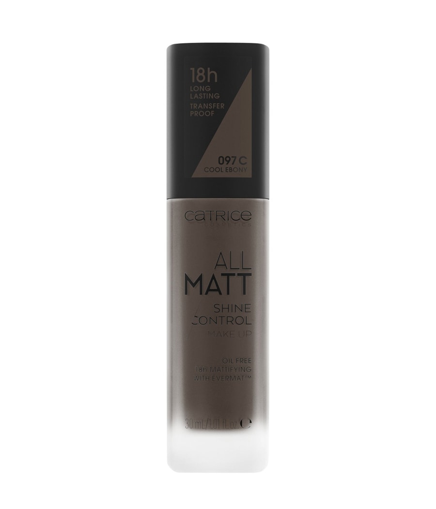 

Жидкая основа CATRICE All Matt Shine Control, Nr. 097 - Cool Ebony, 30 ml