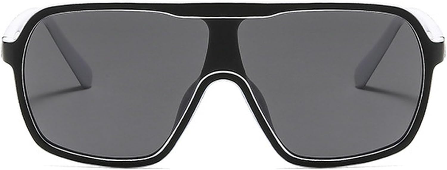 

Модные квадратные солнцезащитные очки для женщин с плоской верхней частью, стильные солнцезащитные очки-щиток с защитой от УФ-излучения UV400, винтажные женские очки 2025 mincl, White Black