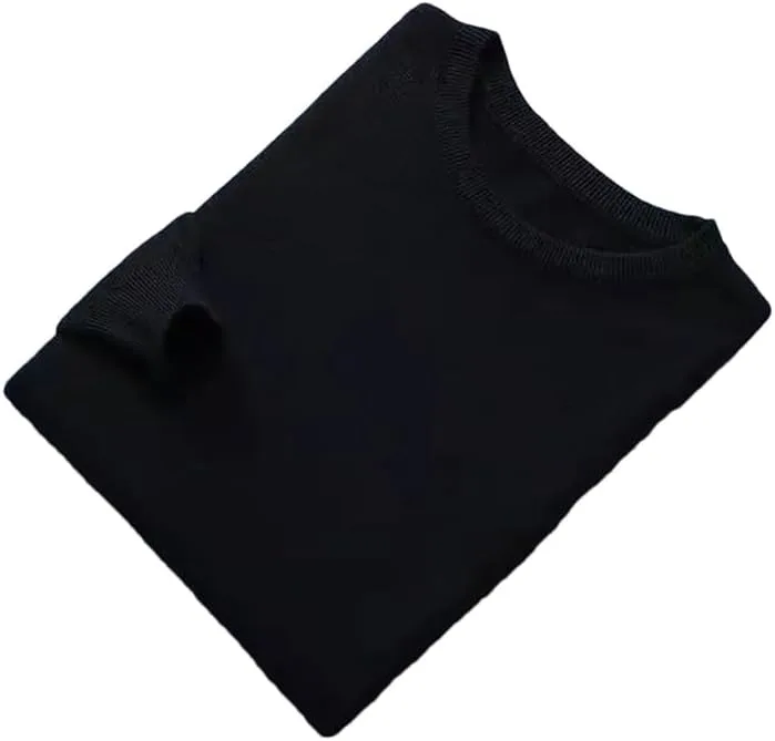 

Мужской свитер из кашемира с длинными рукавами и круглым вырезом