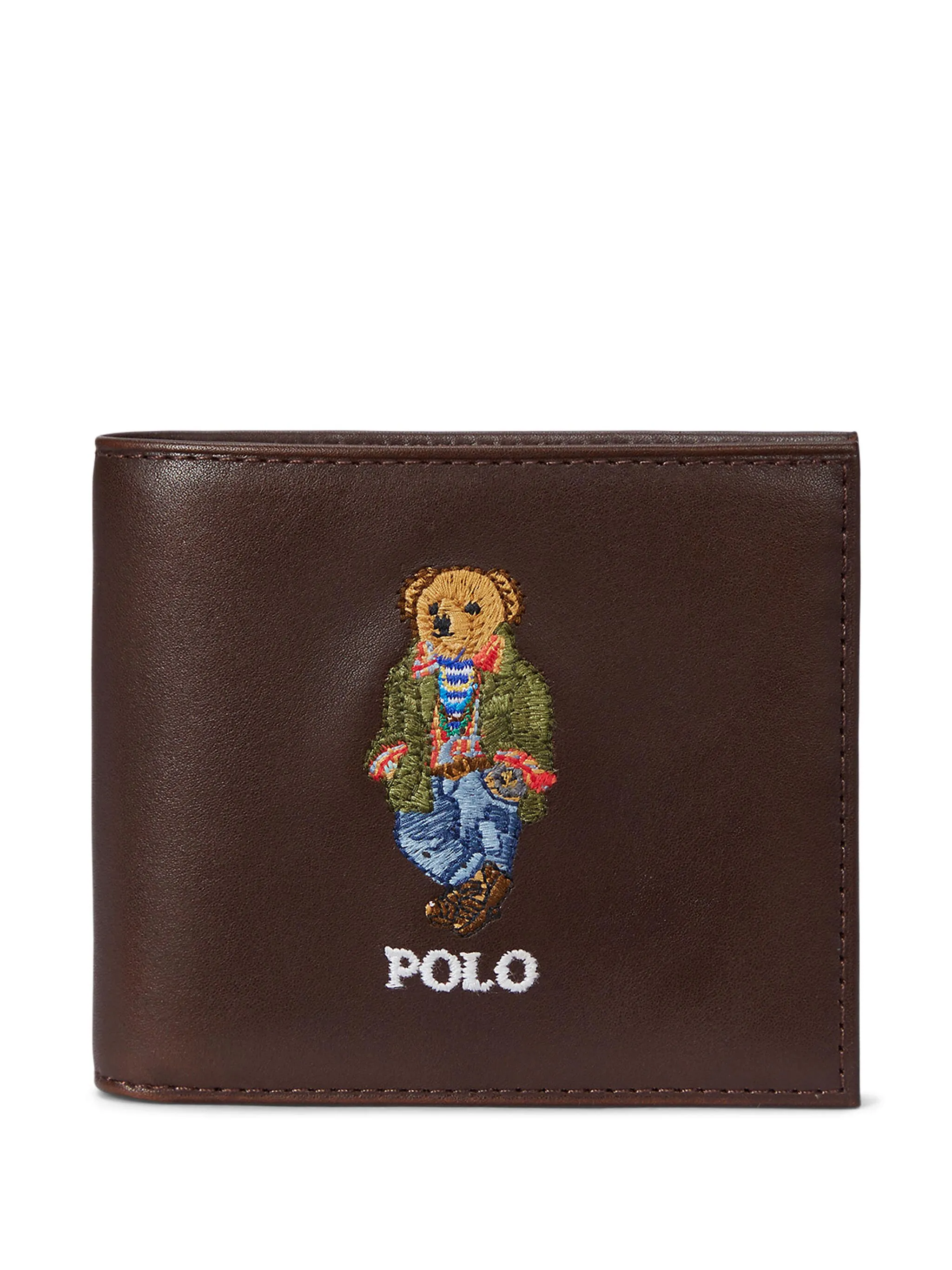 

Кошелек с вышивкой Polo Bear Polo Ralph Lauren, коричневый