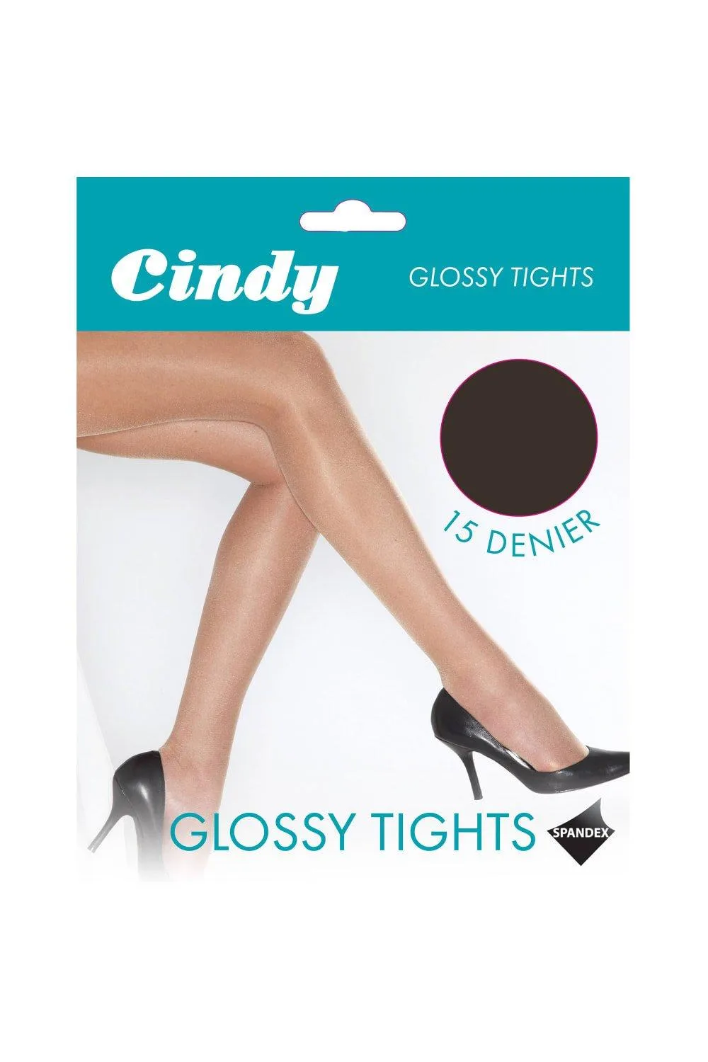 

Глянцевые колготки плотностью 15 ден (1 пара) Cindy, черный