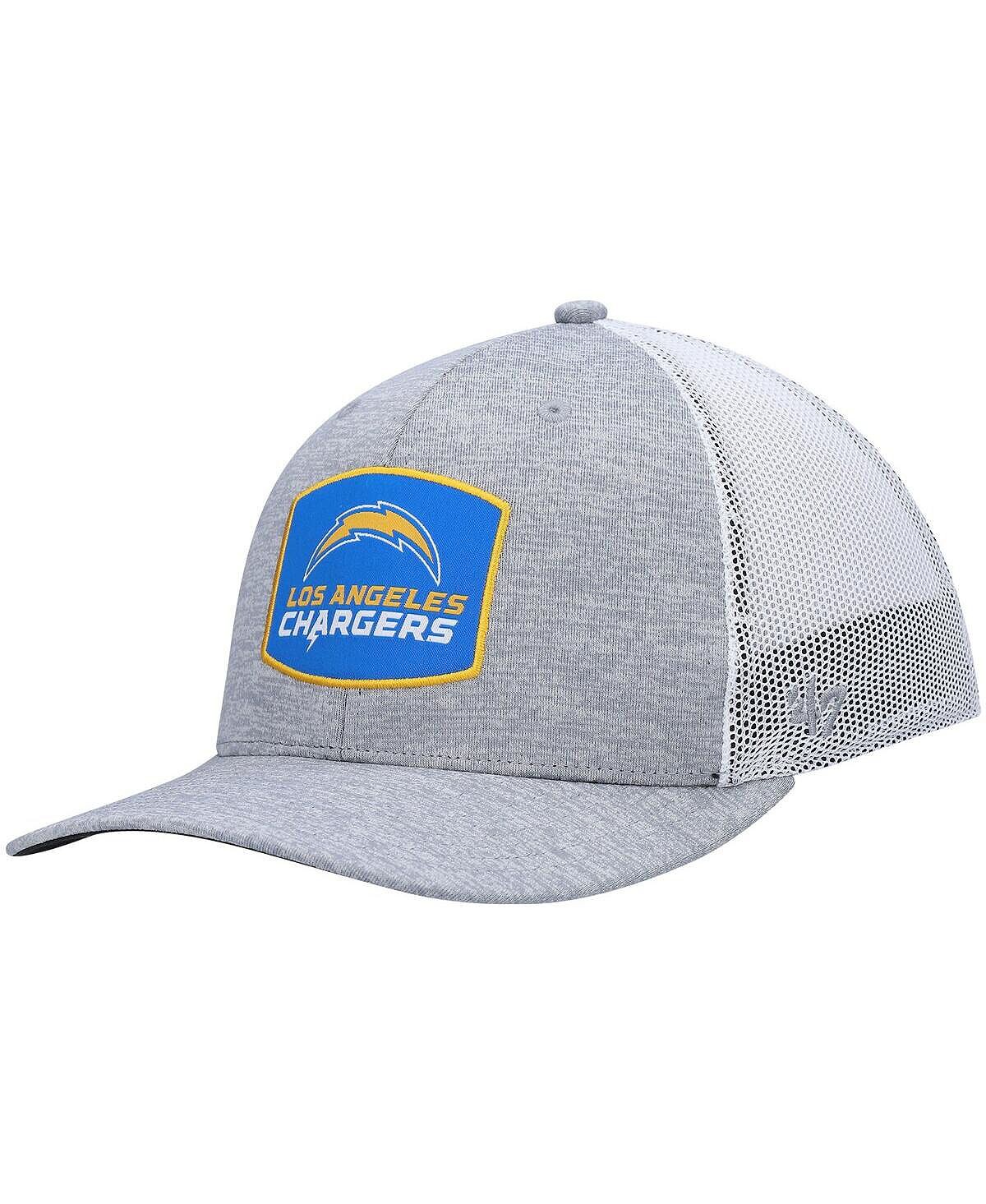 

Мужская серо-белая мужская кепка Los Angeles Chargers Motivator Flex. '47 Brand
