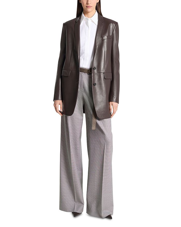 

Кожаный блейзер Boyfriend от Kobi Halperin Michael Kors Collection, коричневый