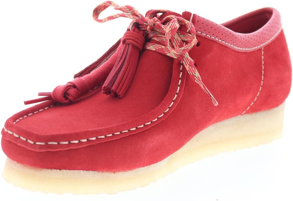 Мужские кроссовки Wallabee от Clarks, красный — фото 4