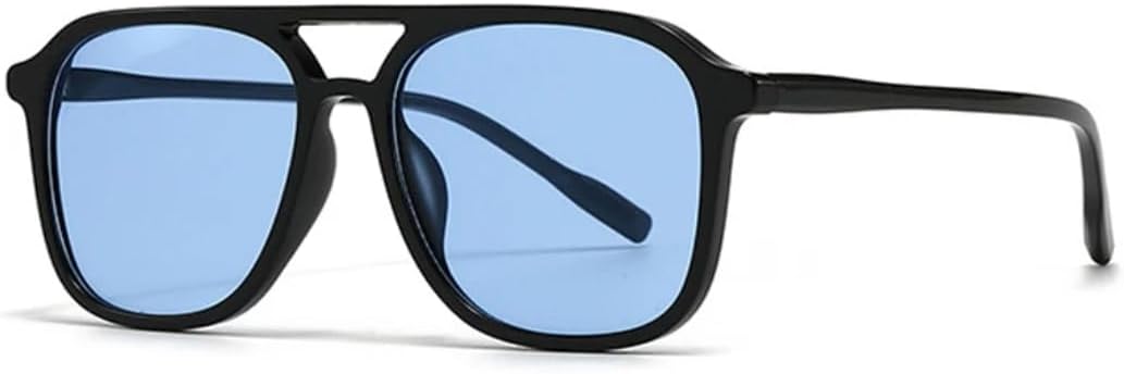 

Мужские солнцезащитные очки в стиле ретро с двойной перемычкой, модные женские солнцезащитные очки с зеленым леопардовым принтом и градиентным переходом цвета SZVVBKK, Black Blue