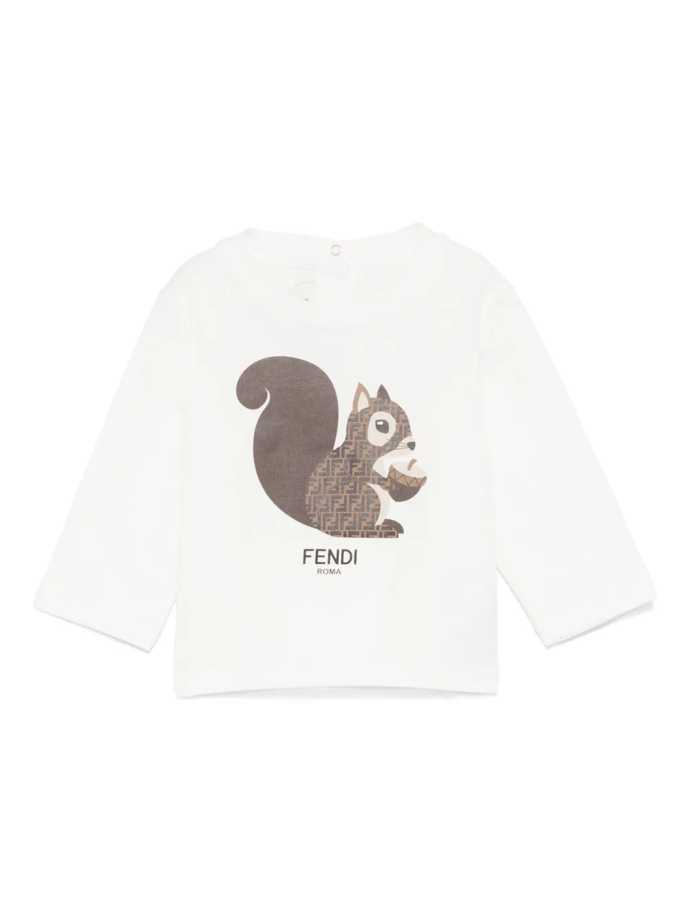 

Футболка с принтом FENDI KIDS, белый