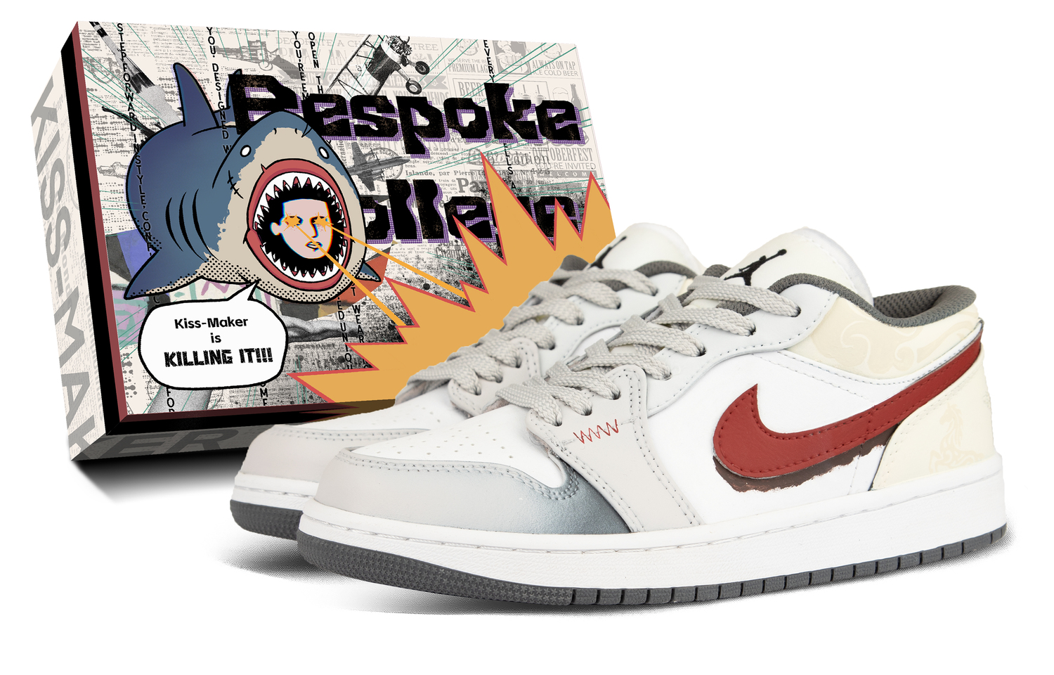 

Jordan Кроссовки Air 1 Leather Trendy Cushioning Low top Vintage Unisex Beige