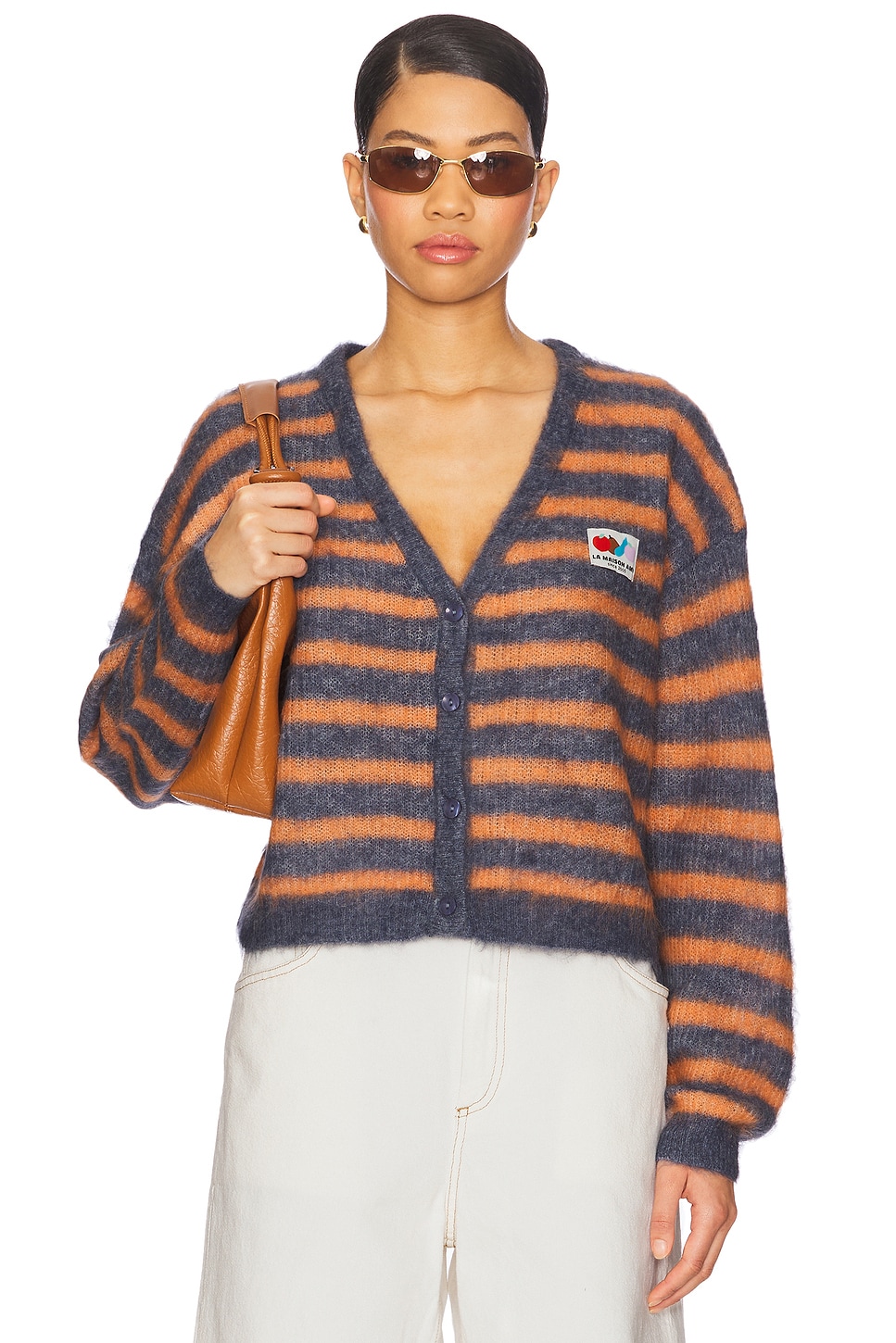 

Кардиган Neny Bay от American Vintage, tornade chine raye orange fluo
