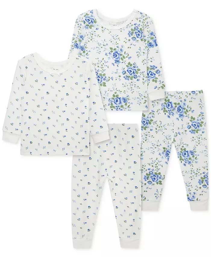 

Пижама для девочек, комплект из 4 предметов Little Me, синий