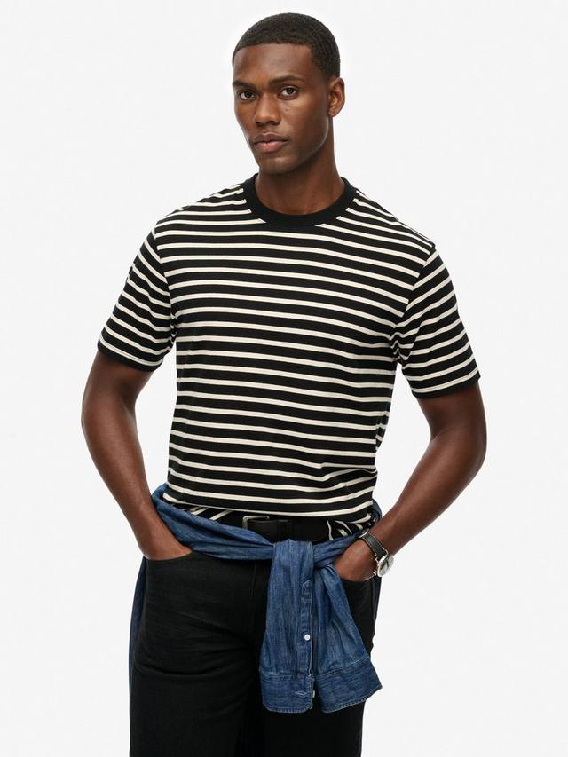 

Футболка Merchant Store из хлопка Stripe Superdry, Black/White