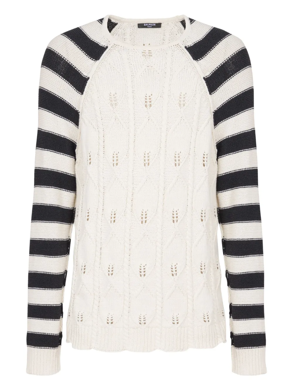 

Джемпер фактурной вязки BALMAIN, белый