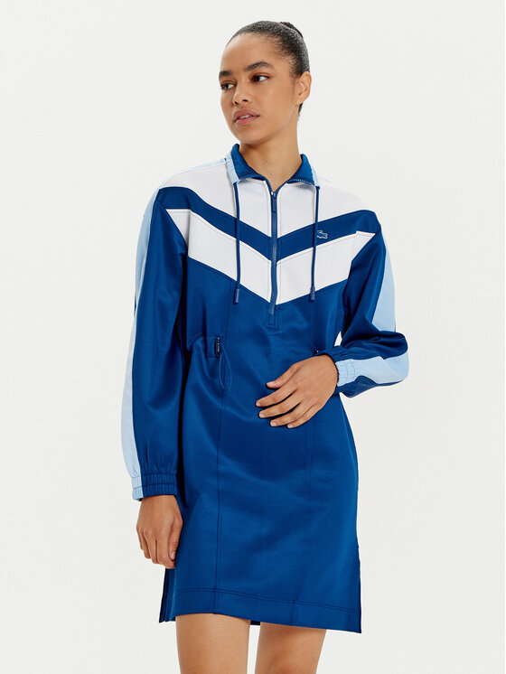 

Трикотажное платье свободного кроя Lacoste, синий