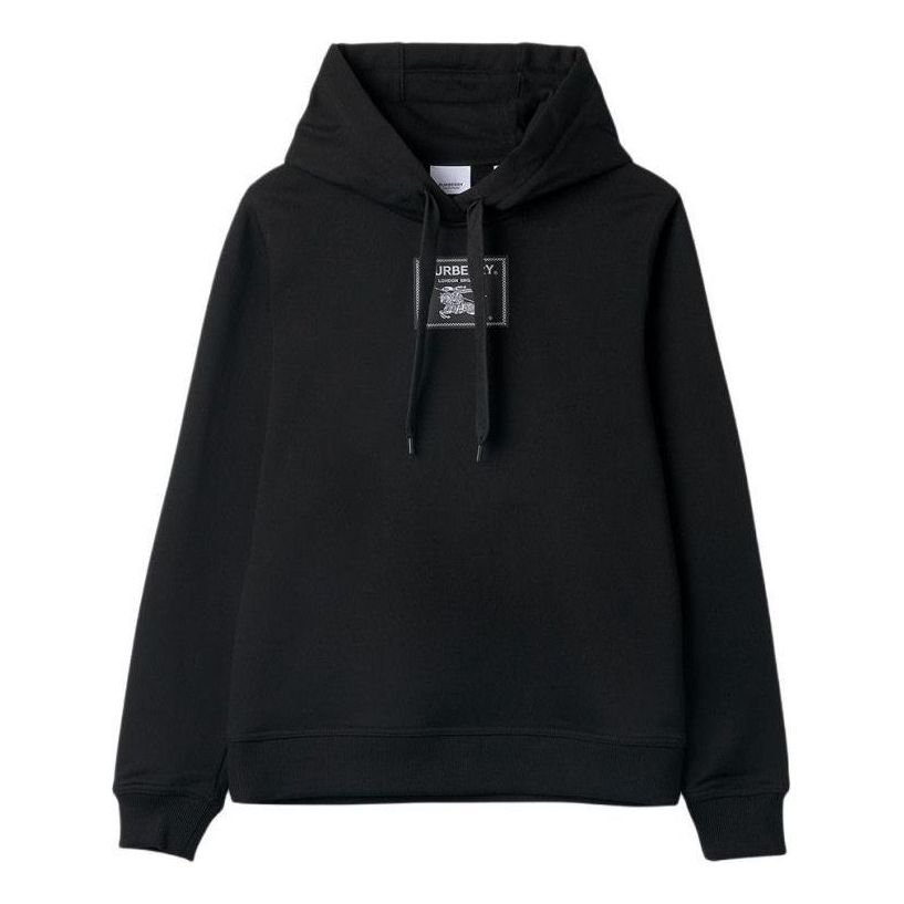 

Худи (WMNS) Burberry Prosum Label Hoodie 'Black', черный
