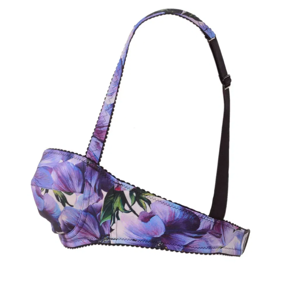 Женский бюстгальтер с цветочным принтом Dolce & gabbana, Purple — фото 3