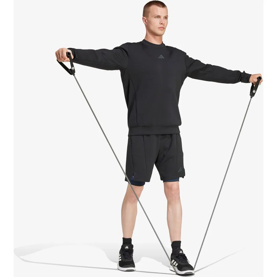 Свитшот мужской с технологией AEROREADY Designed For Training Crew adidas, Черный — фото 3