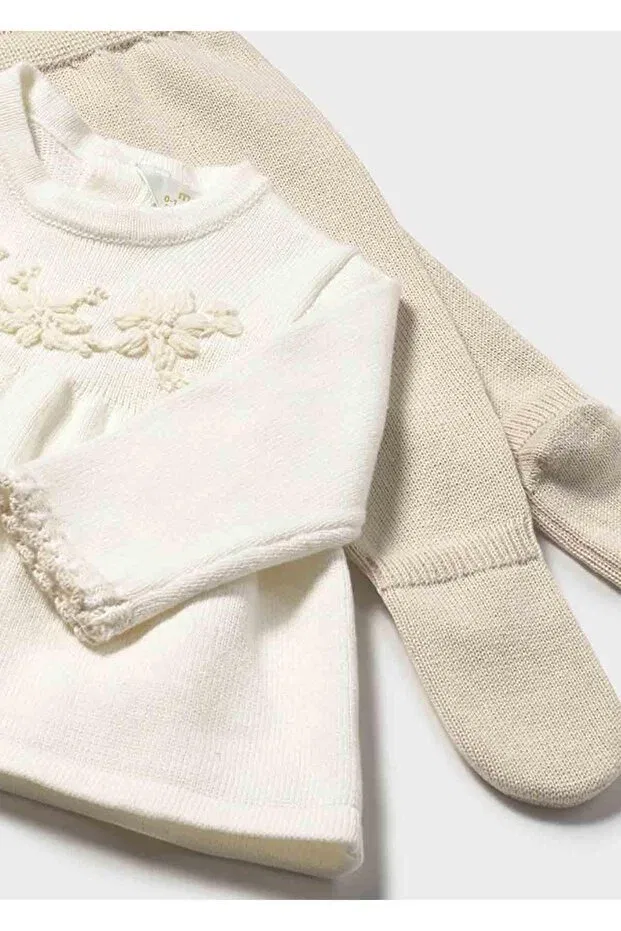 Детский комплект платьев для девочек Winter baby girl set of 2 dresses Mayoral, Nude Color