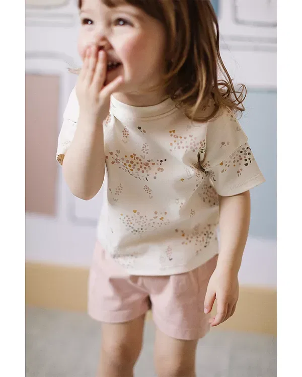 Детская футболка с принтом Unisex Dropped Shoulder Tee Pehr, Flower Patch — фото 3