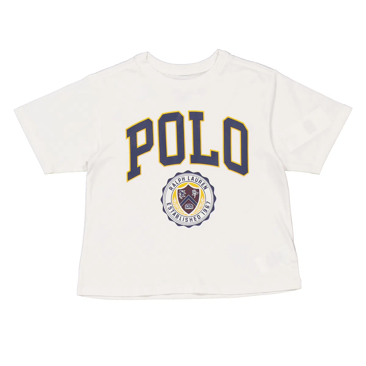 Футболка хлопковая Kids Logo Crest Polo Ralph Lauren, Deckwash White