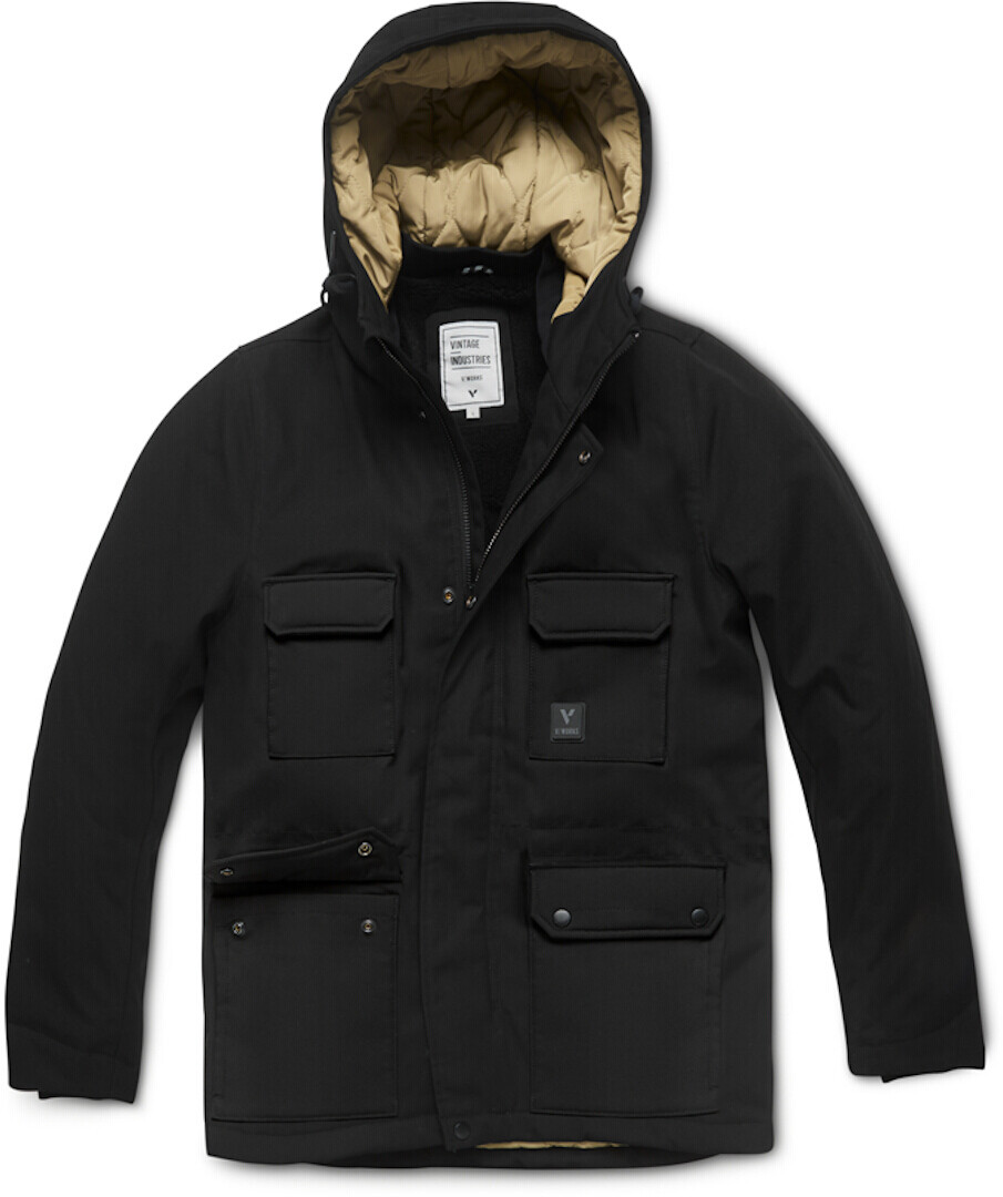 

Куртка Vintage Industries Miles, черная, Черный, Куртка Vintage Industries Miles, черная