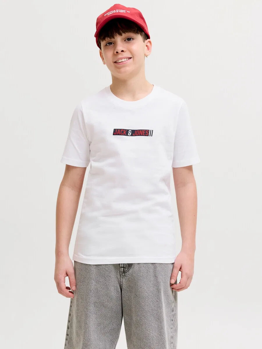 Детская футболка 'JJMUNK' белого цвета Jack & Jones Junior — фото 3