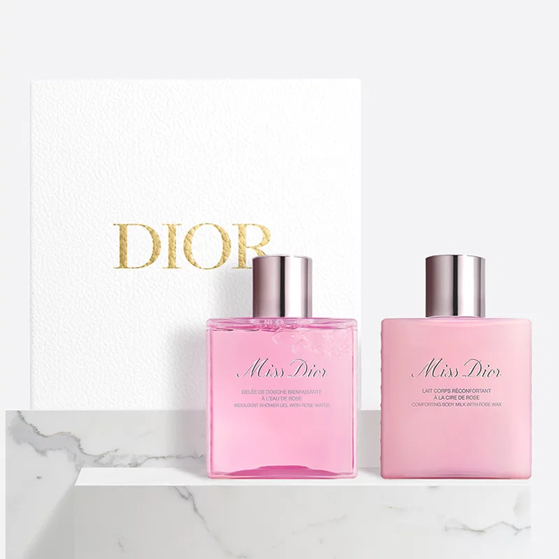 Женский набор для тела с ароматом розы Miss Dior Rose Fragrance, DIOR, Body Lotion 175ml + Shower Gel 175ml — фото 3
