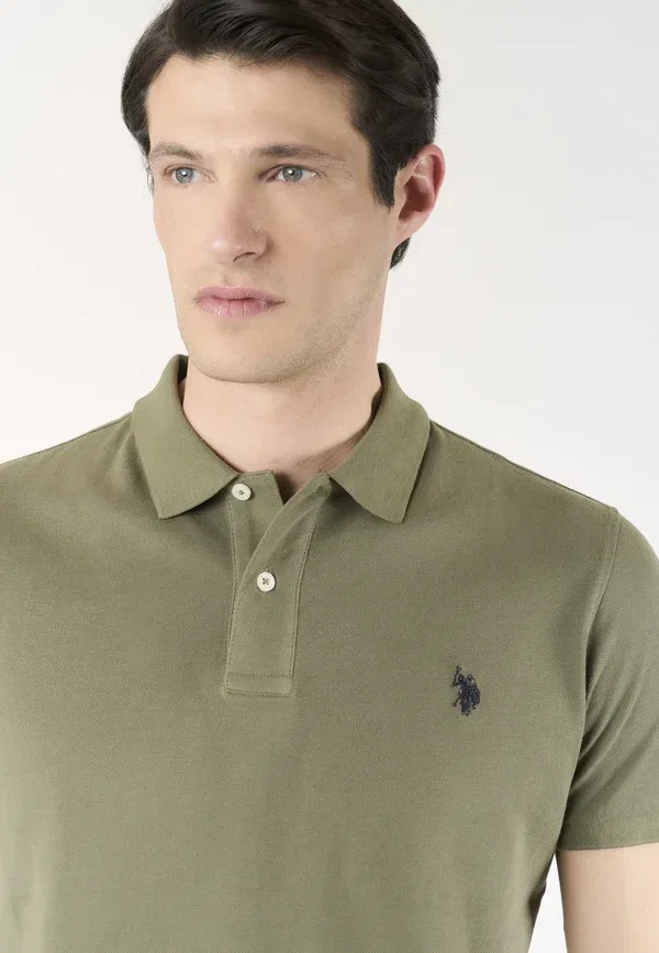 Футболка поло из хлопка Polo shirt U.S. Polo Assn., зеленый — фото 4
