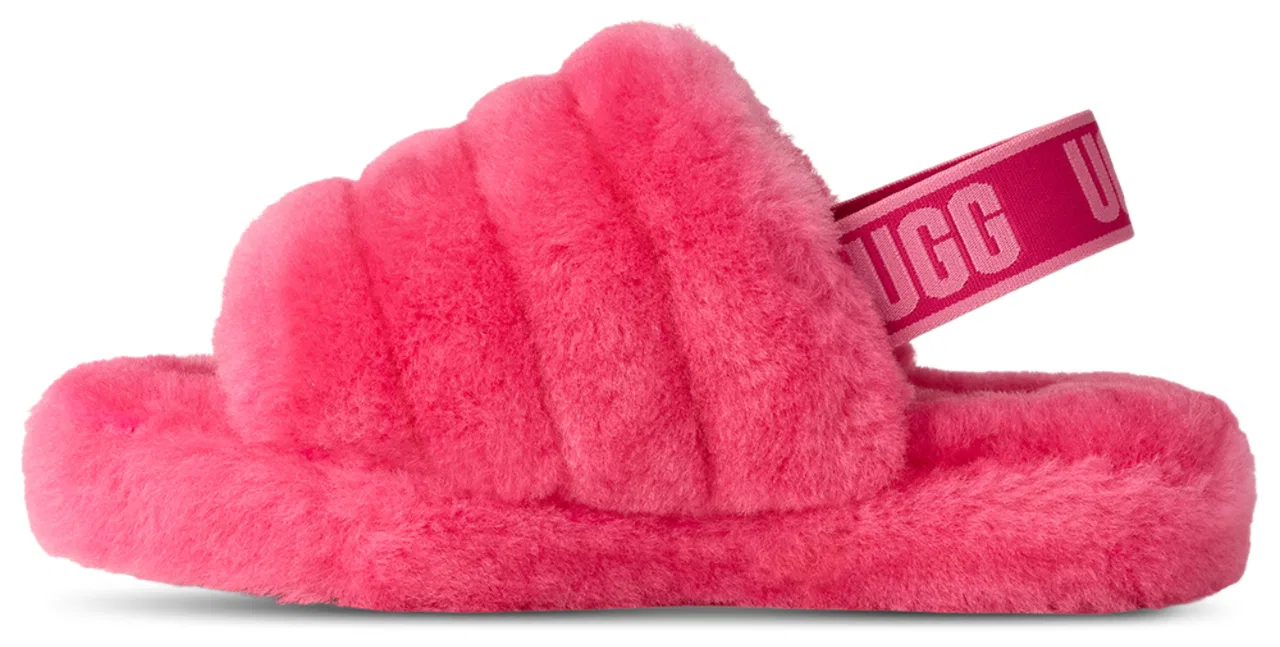 Сандалии для девочек Fluff Yeah UGG, цвет Deep Coral/Sachet Pink — фото 2