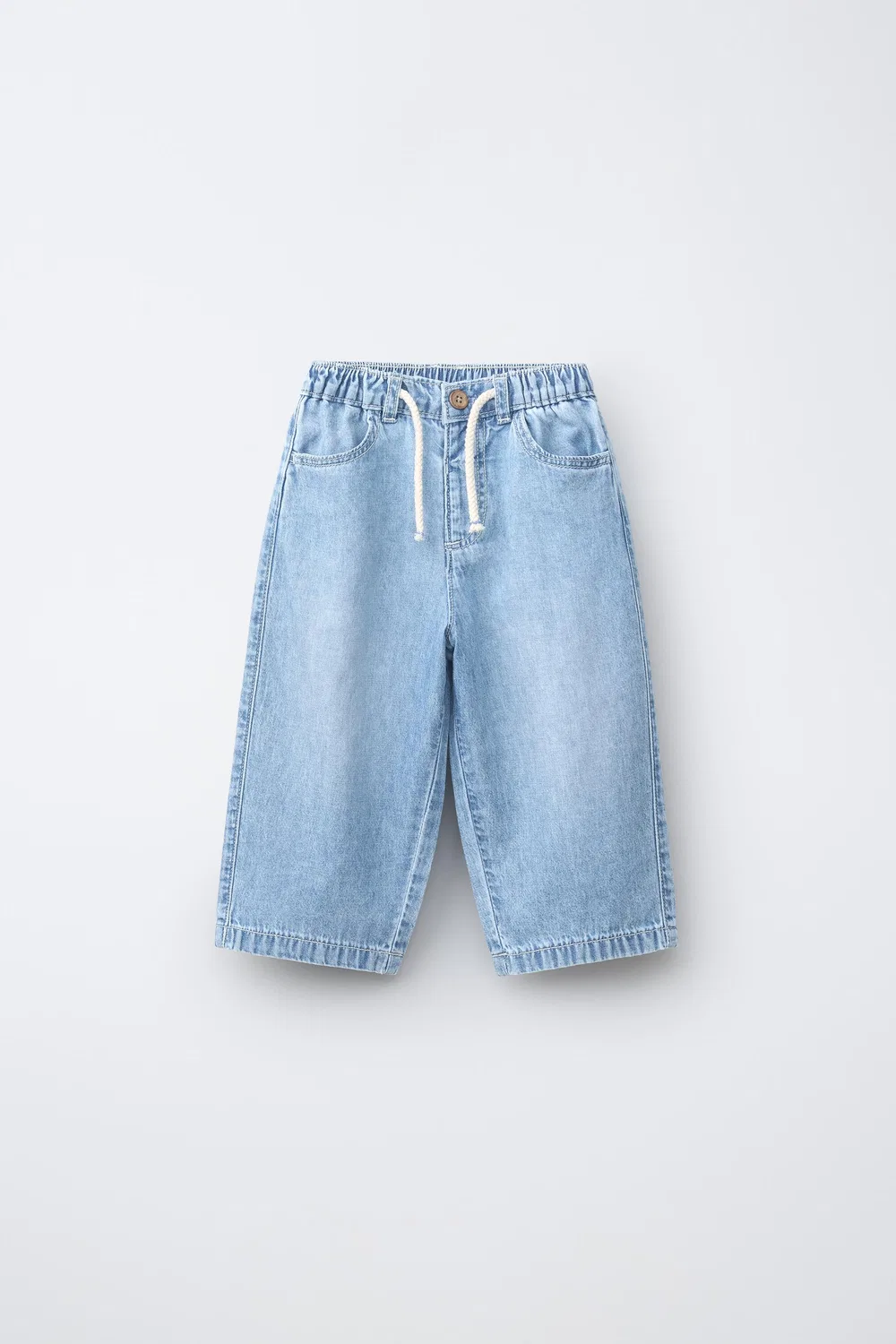 Свободные мешковатые джинсы ZARA, Light Blue