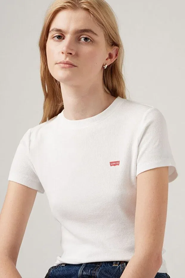 Женская хлопковая футболка с коротким рукавом Essential Sporty Tee Levi'S, Белый — фото 3