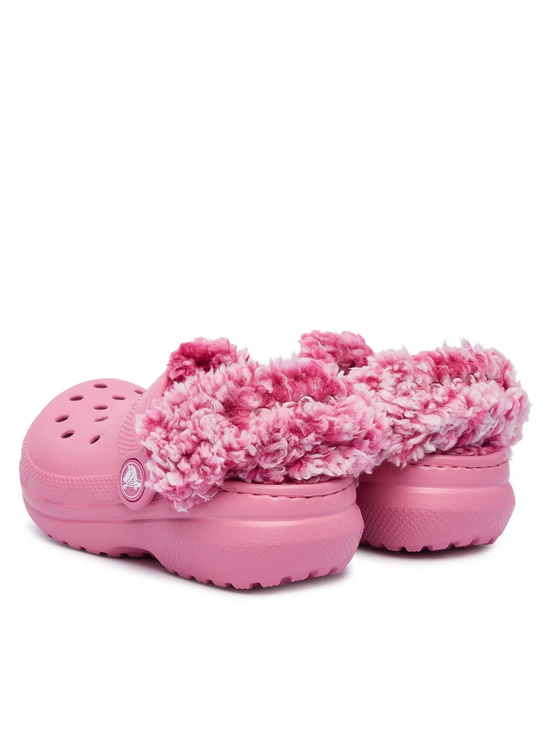 Шлепанцы для девочки Classic Fleece Lined Clog Crocs, розовый — фото 3