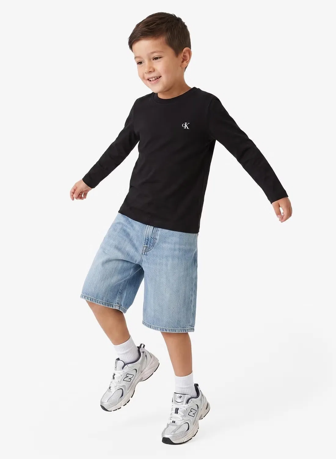 Комплект футболок с длинным рукавом 2 шт Calvin Klein Jeans, бежевый — фото 2