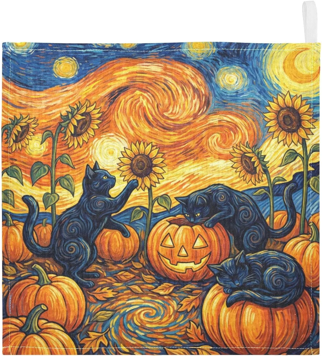 Мочалка из муслина, GuoChe, 5 шт, 30x30 см, Sonnenblumenkürbis-katze