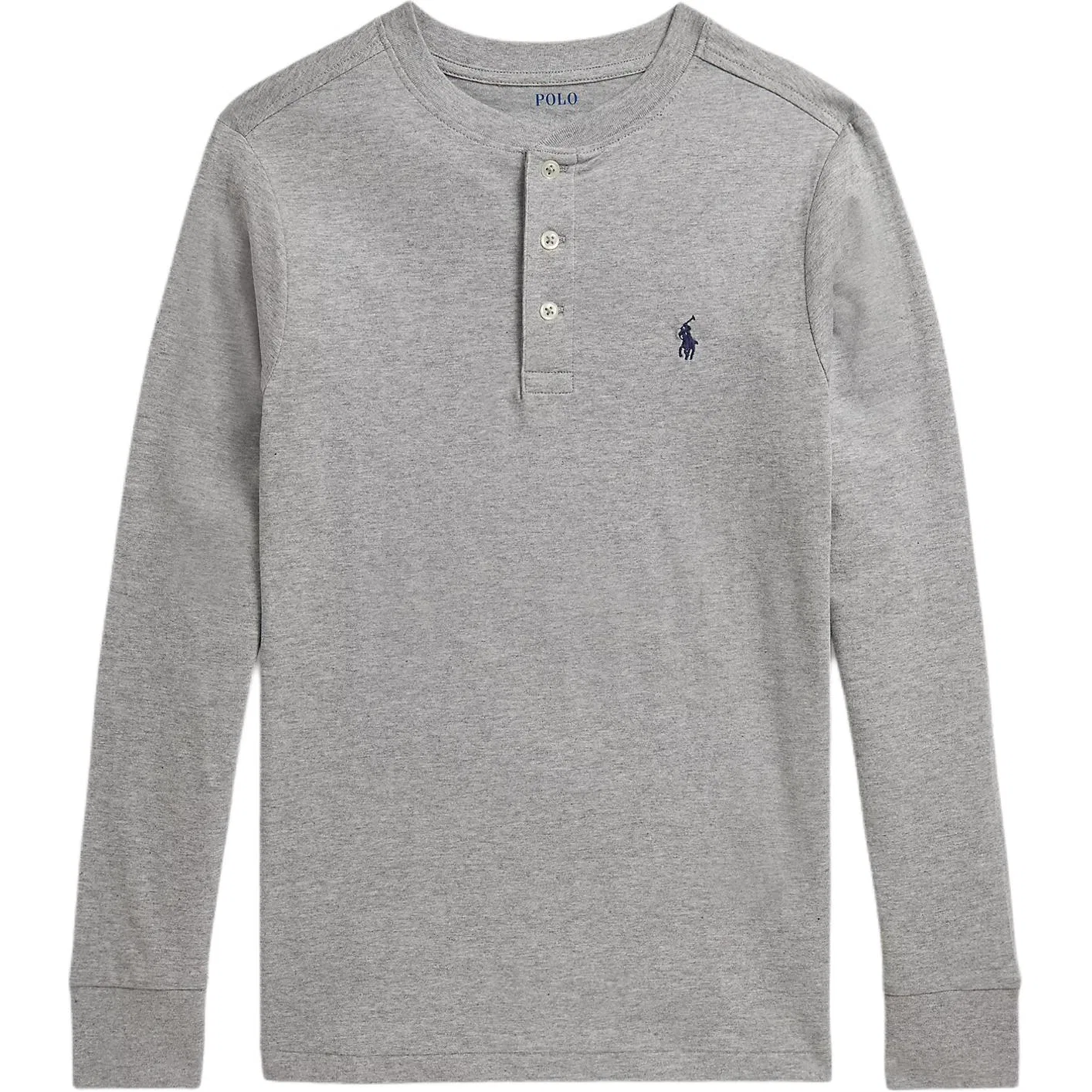 Детский свитер с воротником-поло Polo Ralph Lauren Henry, серый