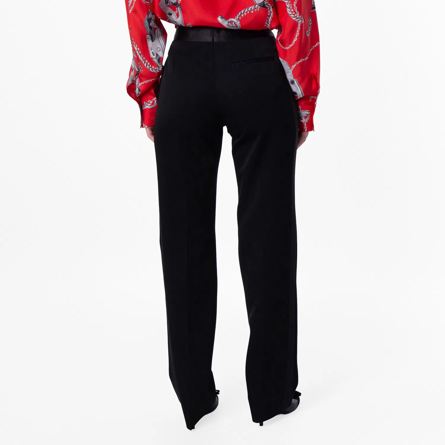 Брюки классические из шерсти Wool Tailored Trousers Burberry, Black — фото 3