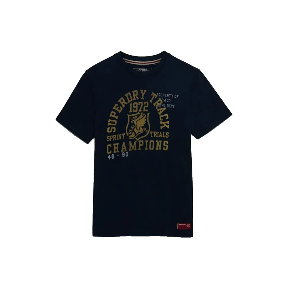 Футболка Superdry Vintage Prep Relaxed Fit с коротким рукавом, синий