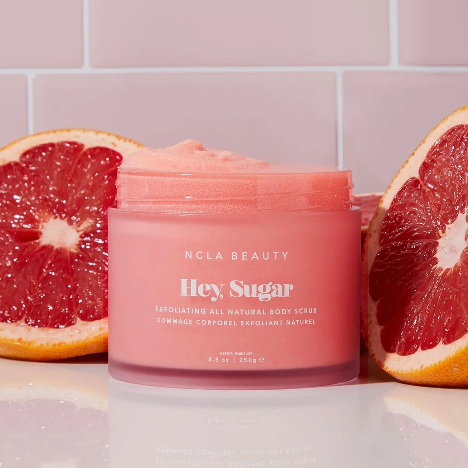 Скраб для тела сахарный NCLA BEAUTY, Sheabutter Kakobutter Mangobutter, 250 г, Pink Grapefruit — фото 4